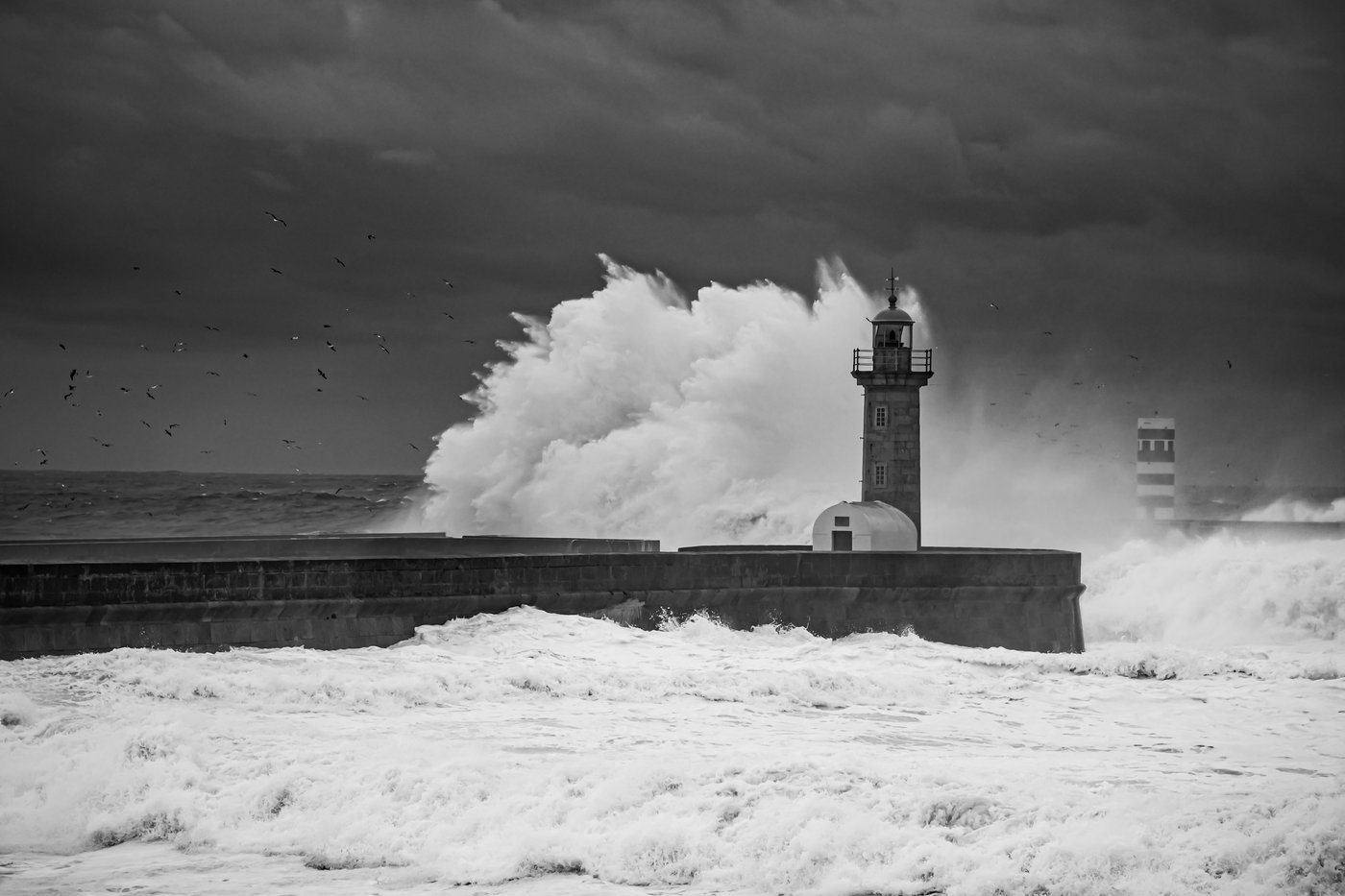 The Wave, Porto, 2025, Felgueiras lighthouse, storm