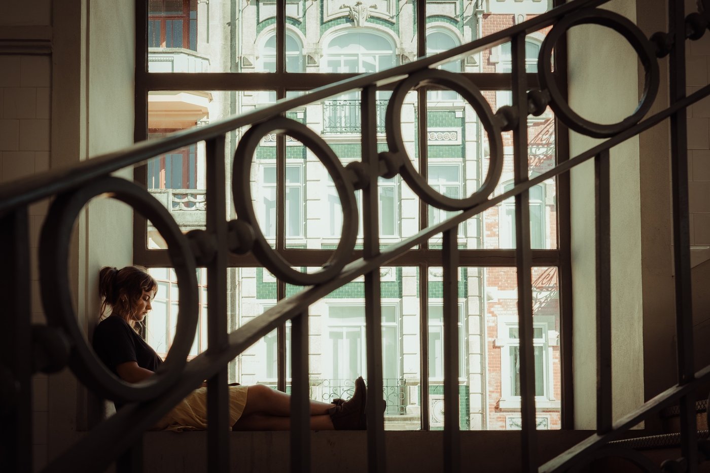 The Railing, Porto, 2026, stairwell window