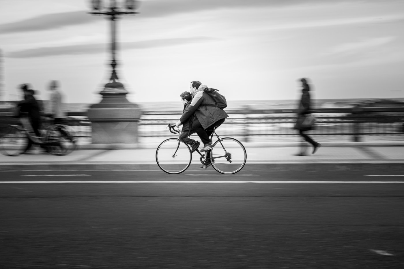 The Lift, San Sebastián, 2026, bridge, black and white